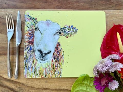 BAABARA THE SHEEP LUXURY CORK PLACEMAT