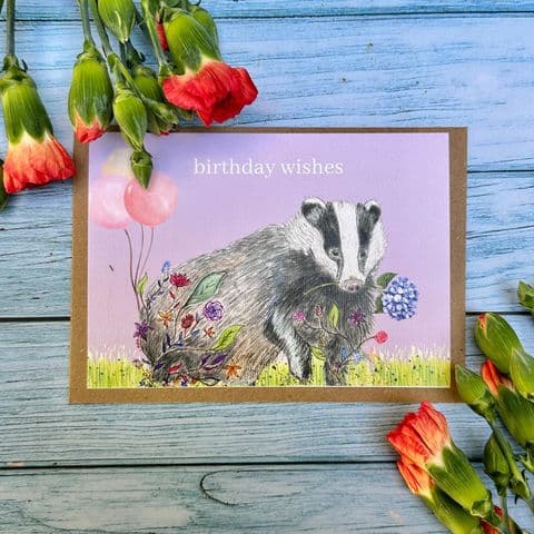 BADGER BIRTHDAY ECO CARD