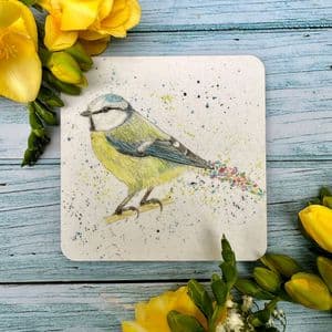 BETTY THE BLUETIT LUXURY CORK COASTER