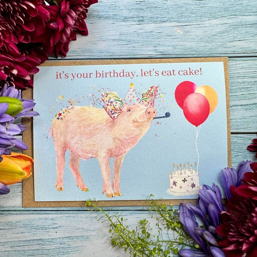 BIRTHDAY PIG ECO CARD