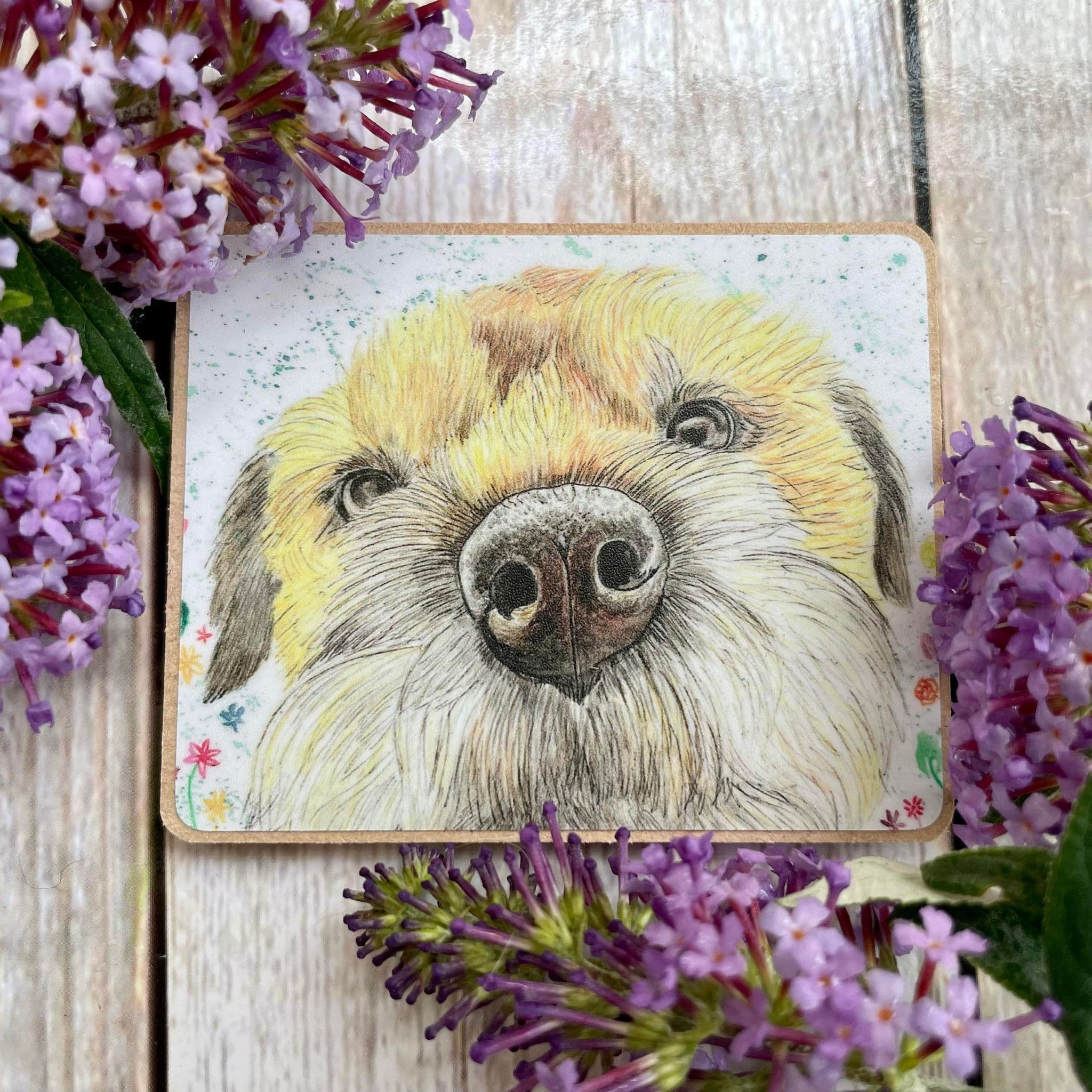 Border Terrier Oval Car Magnet - Euro Style Bumper Sticker, Small Or Large, All-Weather Vinyl - View #8