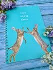 BOXING HARES LINED ECO FRIENDLY NOTEBOOK - A5 - UK MADE