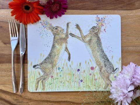 BOXING HARES LUXURY CORK PLACEMAT