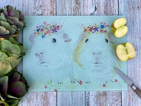 BUBBLE AND SQUEAK - GUINEA PIGS ECO-CHOPPING BOARD