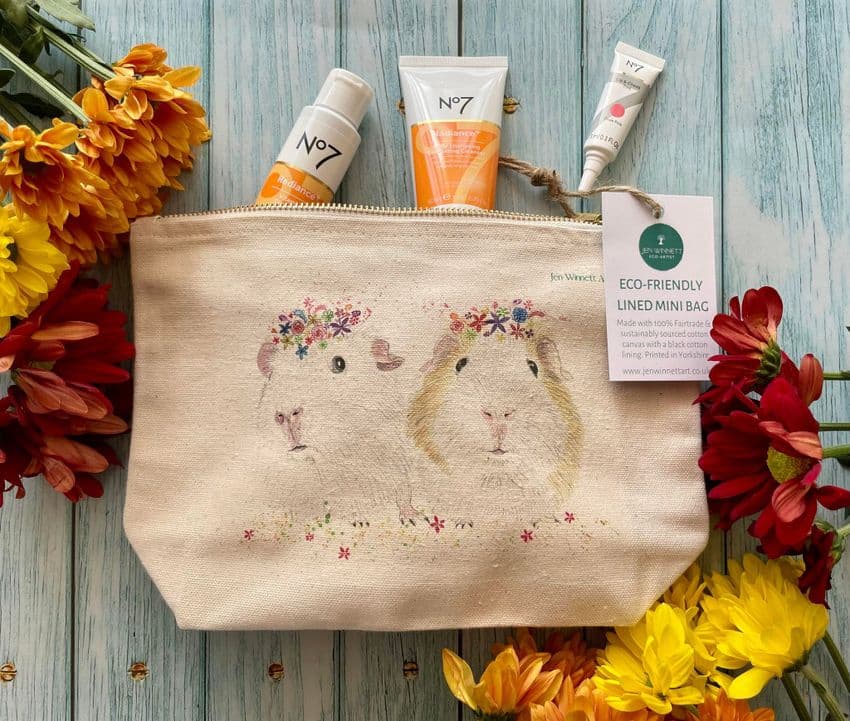 BUBBLE AND SQUEAK GUINEA PIGS  LINED  MINI BAG