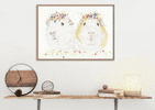 BUBBLE AND SQUEAK THE GUINEA PIGS - SIGNED PRINT