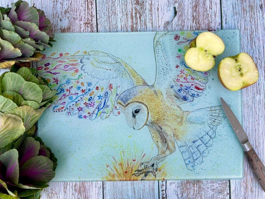 BUNTY THE BARN OWL CHOPPING BOARD