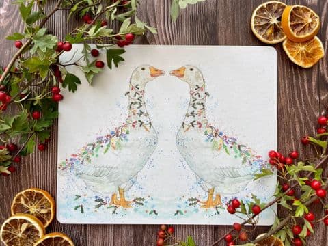 CHRISTMAS GEESE LUXURY CORK PLACEMAT