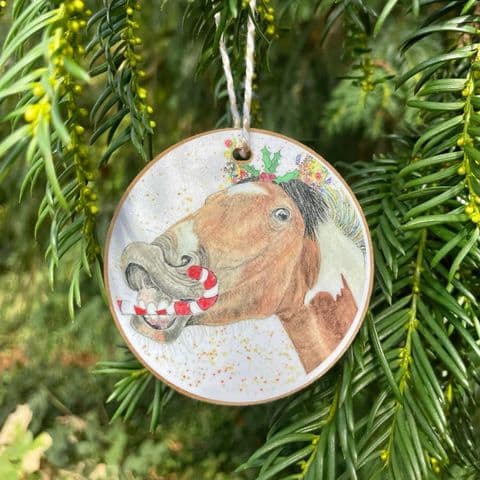 CHRISTMAS HORSE DECORATION