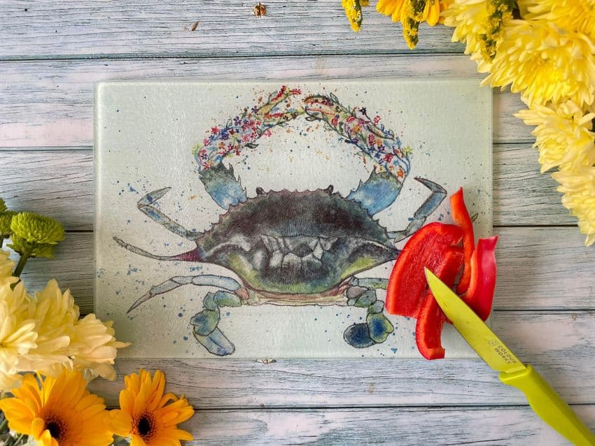 CLAUDE THE CRAB MINI ECO CHOPPING BOARD/ WORKTOP SAVER