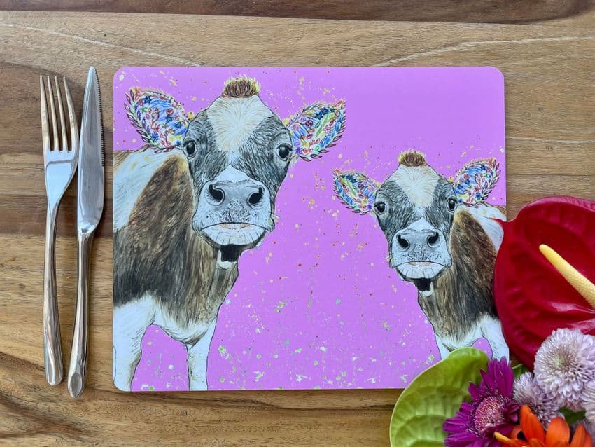 CLOVER THE COW CORK PLACEMAT