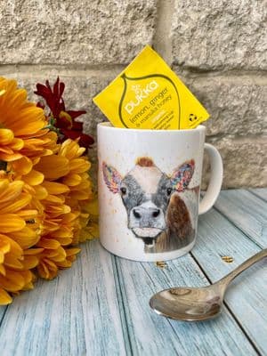 CLOVER THE COW LARGE BONE CHINA MUG