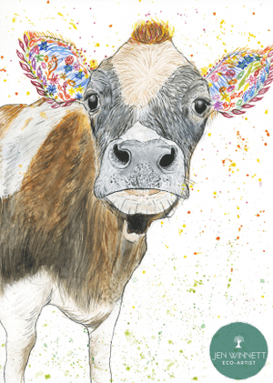 CLOVER THE COW - SIGNED PRINT