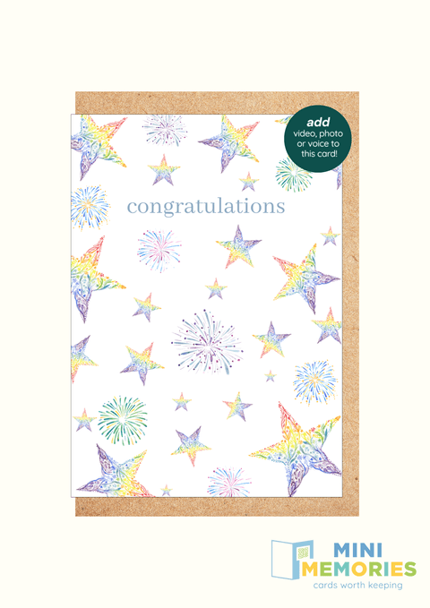 Congratulations QR Card - Add video, photo or voice to this card