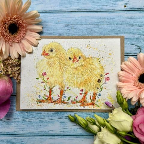 CONNIE AND CLYDE THE CHICKS ECO-CARD