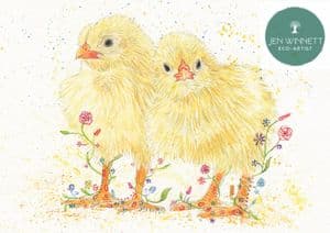 CONNIE AND CLYDE THE CHICKS - SIGNED PRINT