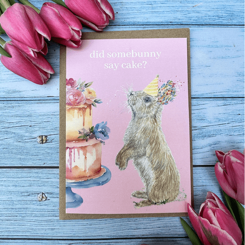 DID SOMEBUNNY SAY CAKE BIRTHDAY ECO CARD