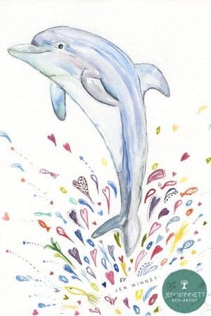 DINAH THE DOLPHIN - SIGNED PRINT