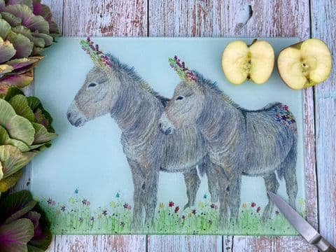 DONKEYS LANDSCAPE ECO-CHOPPING BOARD