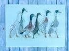 DUCKS IN A ROW CHOPPING BOARD