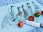DUCKS IN A ROW CHOPPING BOARD