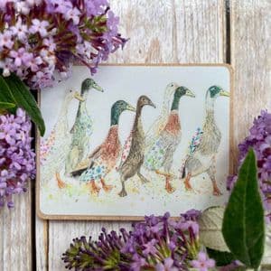 DUCKS IN A ROW ECO FRIDGE MAGNET