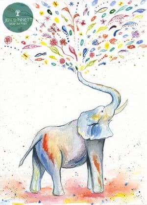 ELI THE ELEPHANT SIGNED PRINT