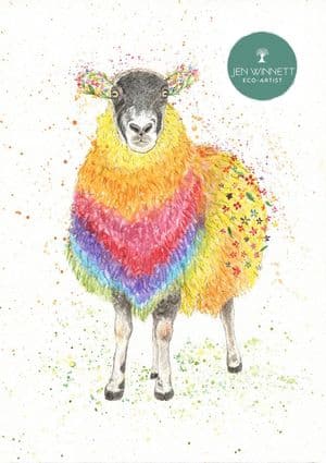 EWE-GENE THE SHEEP - SIGNED PRINT
