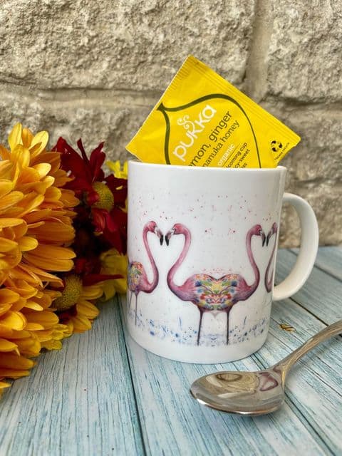 FLAMINGO LARGE BONE CHINA MUG