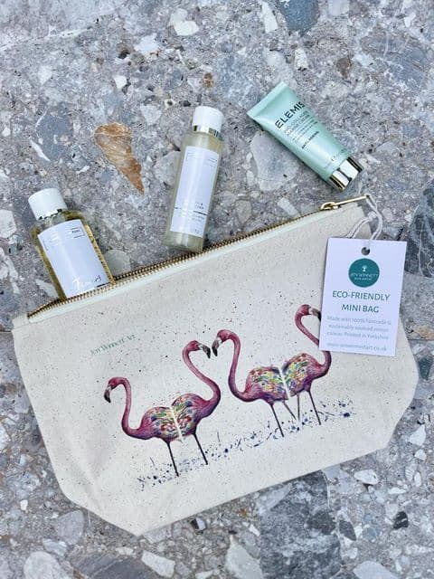 FLAMINGOES LINED MINI BAG