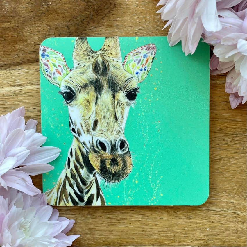 GEORGIE THE GIRAFFE LUXURY CORK COASTER