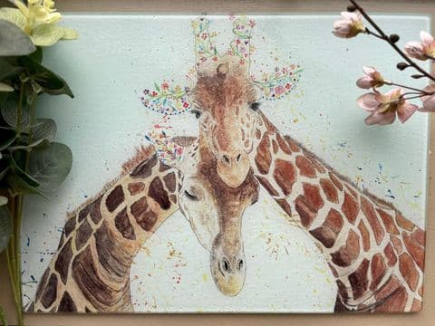 GIRAFFE COUPLE ECO-CHOPPING BOARD
