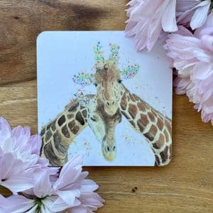 GIRAFFE COUPLE LUXURY CORK COASTER