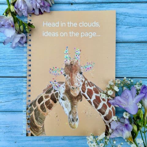GIRAFFE LINED ECO FRIENDLY NOTEBOOK - A5 - UK MADE