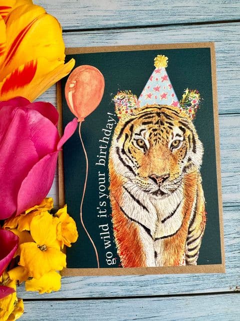 GO WILD IT'S YOUR BIRTHDAY TIGER ECO CARD