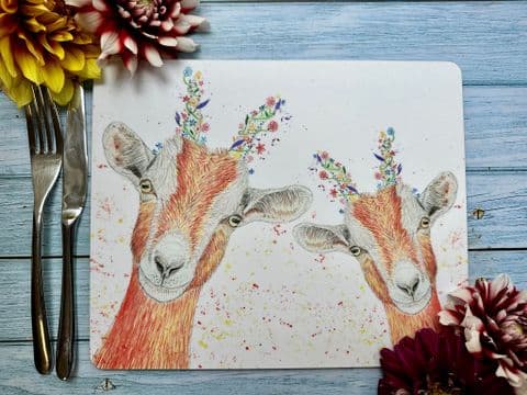 GORDON THE GOAT LUXURY CORK PLACEMAT