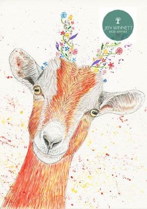 GORDON THE GOAT SIGNED PRINT