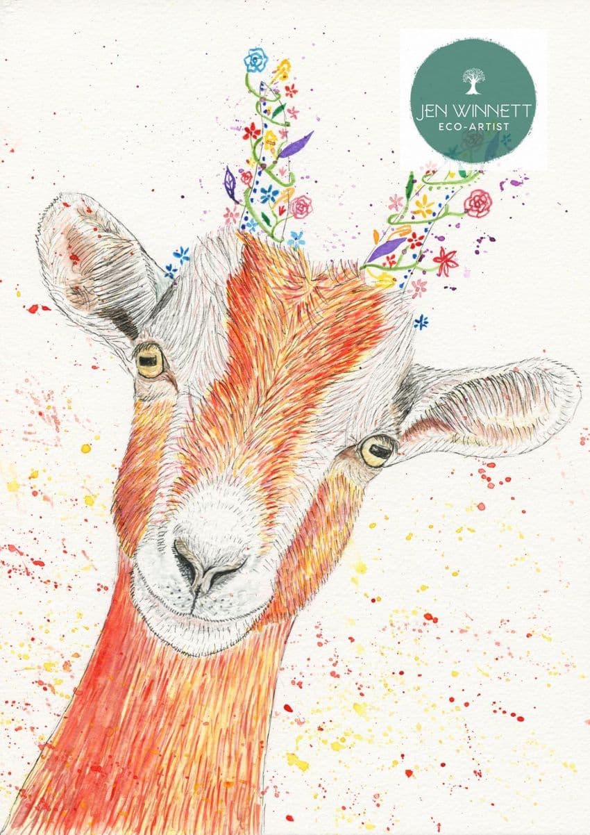 GORDON THE GOAT SIGNED PRINT