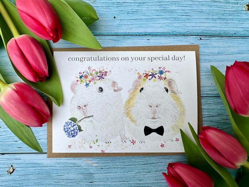 GUINEA PIG WEDDING ECO CARD