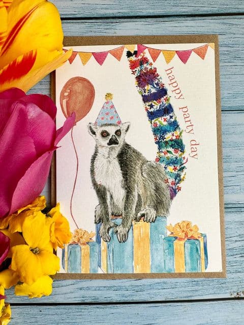 HAPPY PARTY DAY LEMUR ECO CARD