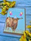 HAVE AN UDDERLY FANTASTIC BIRTHDAY HIGHLAND COW ECO CARD