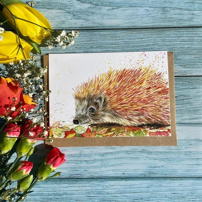 HAZEL THE HEDGEHOG  ECO-CARD