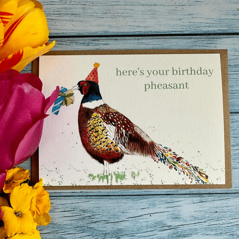HERE'S YOUR BIRTHDAY PHEASANT ECO CARD