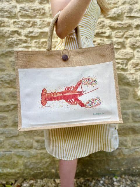 LARRY THE LOBSTER ECO JUTE BAG