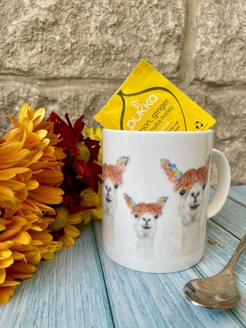 LILY THE LLAMA LARGE BONE CHINA MUG