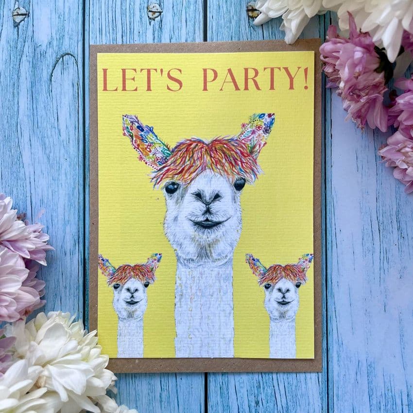 LILY THE LLAMA PARTY INVITATIONS - PACK OF 10