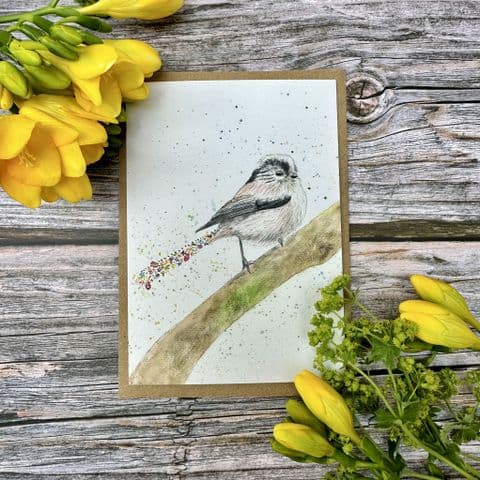LOLA THE LONG TAILED TIT ECO-CARD