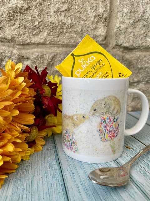 MUFFIN AND MARSHMELLOW THE MICE LARGE BONE CHINA MUG