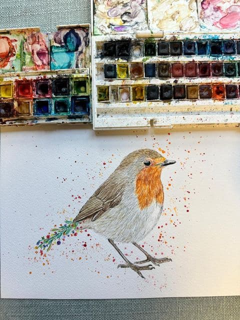 Original Rupert the Robin Unframed