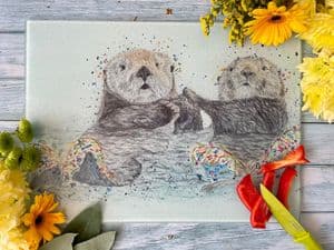 OTIS AND OPAL THE OTTERS CHOPPING BOARD